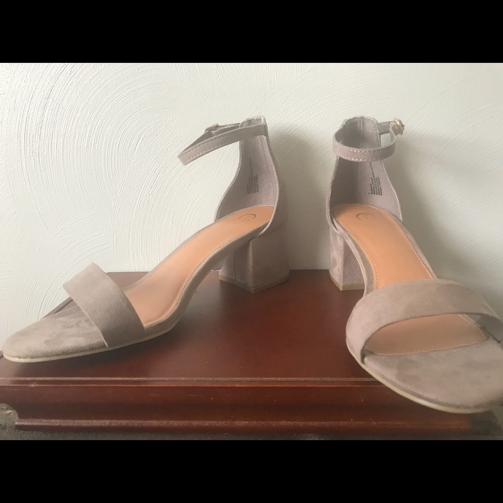 Cato - Taupe Heels w/ Straps Size 7